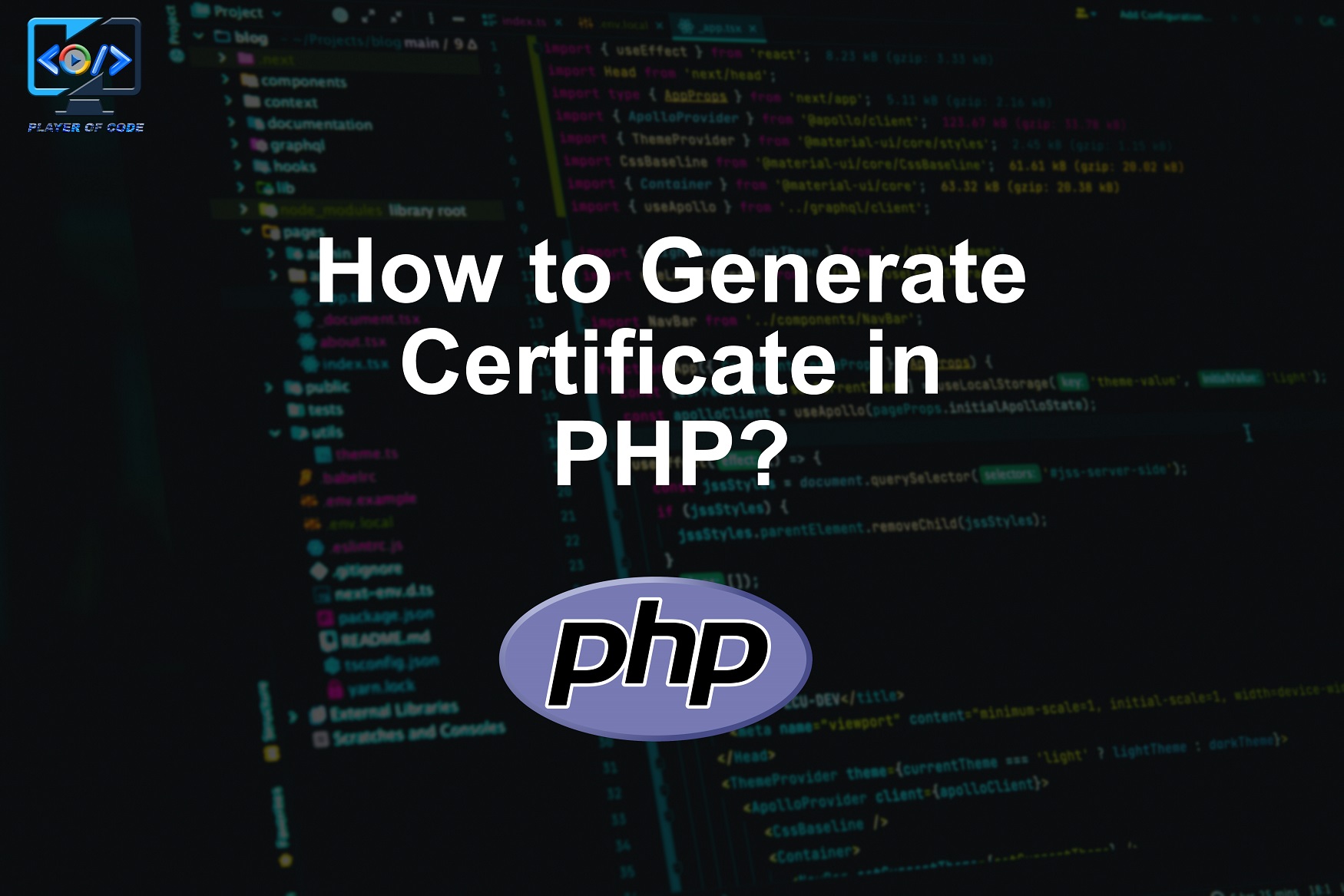 How to generate certificate in PHP?