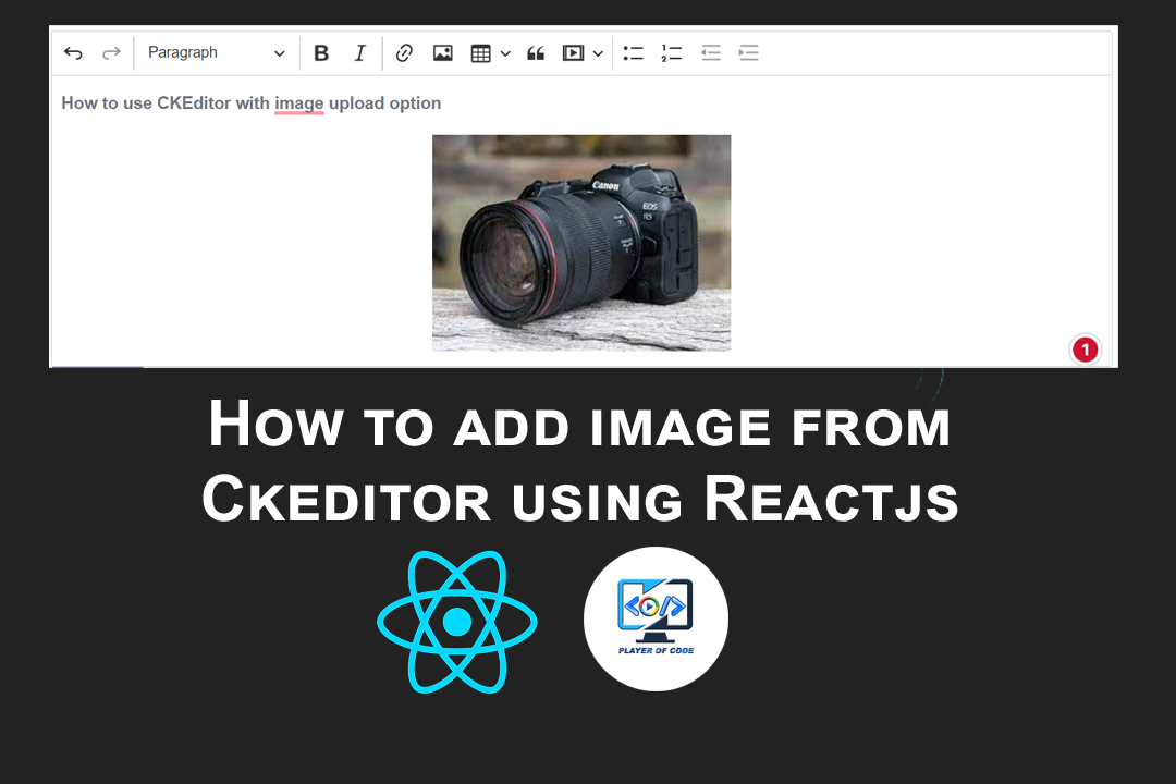 How to add image from Ckeditor using Reactjs