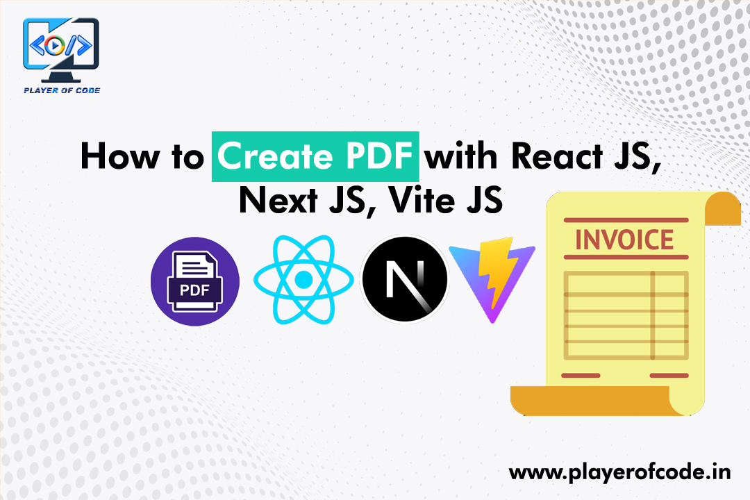 How to create PDF in React JS Next JS Vite Js